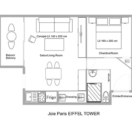 Appartamento Appt Calme Avec Balcon - Tour Eiffel - Seine *